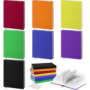 MoKo Book Cover,Stretchable Book Cover, Reusable Jumbo Book Cover Protector for Textbook Hardcover Books up to 9 x 11 in, Fabric Book Sox, Back to School Supplies, 7 Pcs