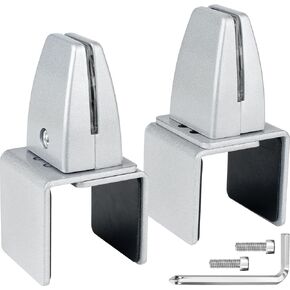 2 Packs Sneeze Guard Support, Aluminum Vertical Partition Board Clamp, Acrylic Desk Divider Support Clamp, Desk Shield Privacy Panel Clamp for Clear Shield for Countertop Reception