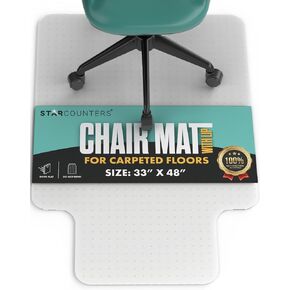 Chair Mat for Hardwood Floor - Office Chair Mat for Hardwood Floor - Desk Chair Mat for Hardwood - Rolling Chair Mat for Hardwood - Desk Floor Mat for Hardwood Floors - Brown, 48 x 60