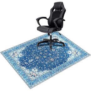 Office Chair Mat for Hardwood Floor: Desk Computer Gaming Heavy Duty Rugs for Rolling Chairs - 60"x48" Large Anti-Slip PVC Mats Tile Hard Wood Floors Protectors, Not Recommended for Carpet