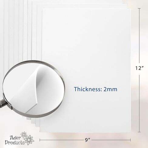 15 Pack - White EVA Foam Sheets for Crafts, 9 x 12 Inch, 2mm Thickness – Ideal for DIY Arts and Crafts, Foam Paper for Kids, Cosplay and Costumes15 Pack in Kuwait