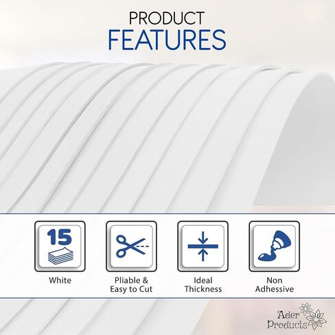 15 Pack - White EVA Foam Sheets for Crafts, 9 x 12 Inch, 2mm Thickness – Ideal for DIY Arts and Crafts, Foam Paper for Kids, Cosplay and Costumes15 Pack in Kuwait