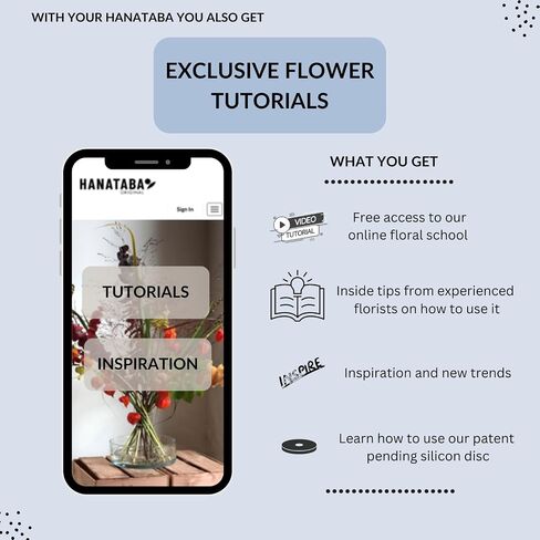Hanataba Original, Bouquet Holder, 2 pcs Champagne Gold, The Original Spiral Ikeabana Stem Holder, Hanataba Flower Arranger Twist Invented in Sweden, in Saudi Arabia