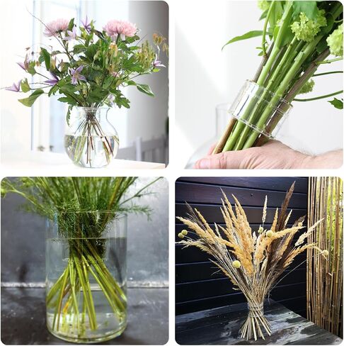 Hanataba Original, Bouquet Holder, 2 pcs Champagne Gold, The Original Spiral Ikeabana Stem Holder, Hanataba Flower Arranger Twist Invented in Sweden, in Saudi Arabia