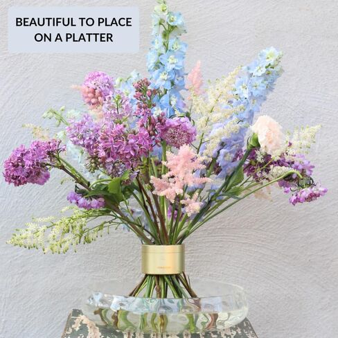 Hanataba Original, Bouquet Holder, 2 pcs Champagne Gold, The Original Spiral Ikeabana Stem Holder, Hanataba Flower Arranger Twist Invented in Sweden, in Saudi Arabia