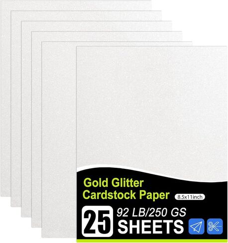 Glitter Cardstock, 105 Sheets in 35 Colors Cardstock, Glitter Paper for Cricut, Crafts and DIY, 8.5"x11"Shimmer cardstock for Birthday, Wedding Party Decor(92 lb/250 gsm) in Saudi Arabia
