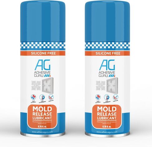 Adhesive Guru Non Silicone Epoxy Mold Release Spray (6.76 fl oz), Silicone-Free Release Agent Aerosol Spray for Epoxy Resin Molds, 1 Pack in Kuwait