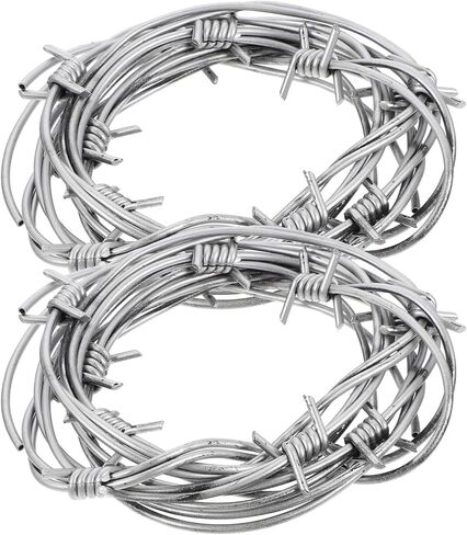 Fake Barbed Wire 2pcs Barbed Wire Roll Razor Barbed Wire Fence Wires Props Halloween Plastic Barb Wire Garland Prank for Crafts Critter in Saudi Arabia