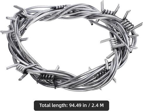 Fake Barbed Wire 2pcs Barbed Wire Roll Razor Barbed Wire Fence Wires Props Halloween Plastic Barb Wire Garland Prank for Crafts Critter in Saudi Arabia
