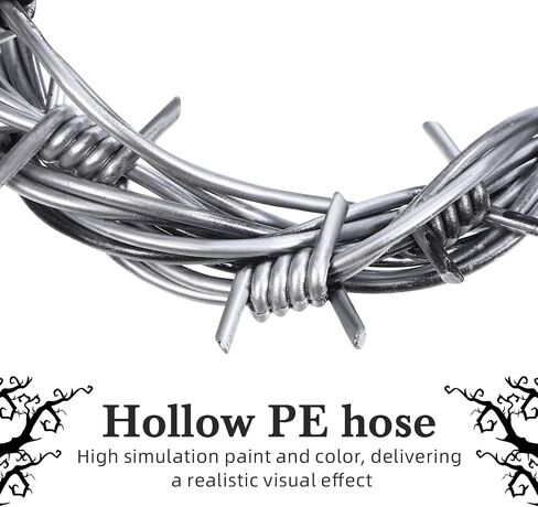 Fake Barbed Wire 2pcs Barbed Wire Roll Razor Barbed Wire Fence Wires Props Halloween Plastic Barb Wire Garland Prank for Crafts Critter in Saudi Arabia