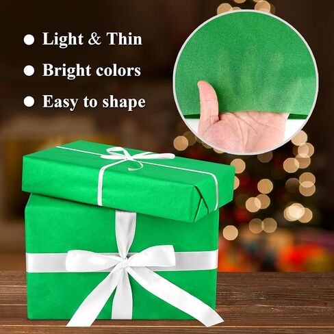 Bouiexye 60 Sheets Baby Blue Tissue Paper Christmas Tissue Paper Bulk Gift Wrapping for DIY Art Craft Floral Birthday Holiday Baby Shower Party （ 20 x 14.5 inches/51x37cm） in Kuwait