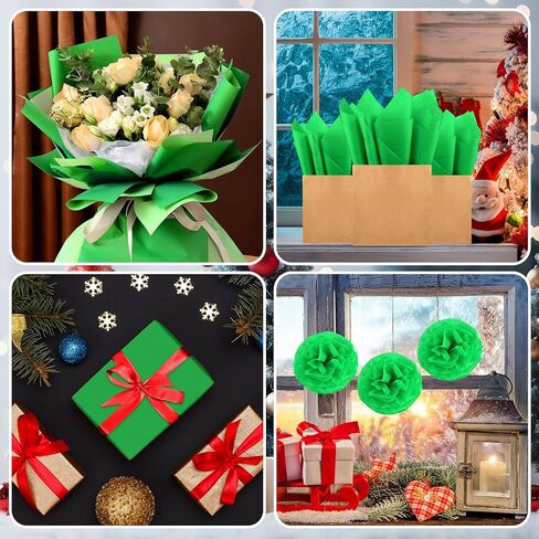 Bouiexye 60 Sheets Baby Blue Tissue Paper Christmas Tissue Paper Bulk Gift Wrapping for DIY Art Craft Floral Birthday Holiday Baby Shower Party （ 20 x 14.5 inches/51x37cm） in Kuwait