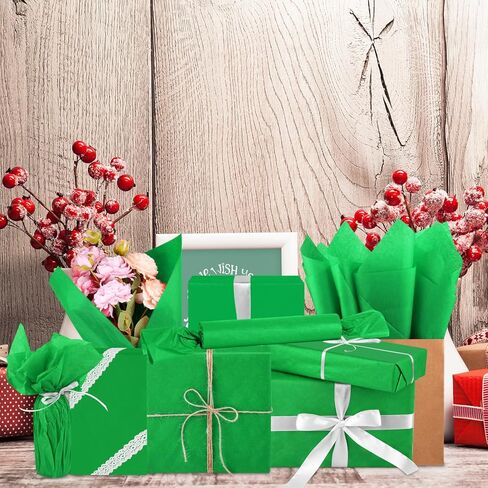 Bouiexye 60 Sheets Baby Blue Tissue Paper Christmas Tissue Paper Bulk Gift Wrapping for DIY Art Craft Floral Birthday Holiday Baby Shower Party （ 20 x 14.5 inches/51x37cm） in Kuwait