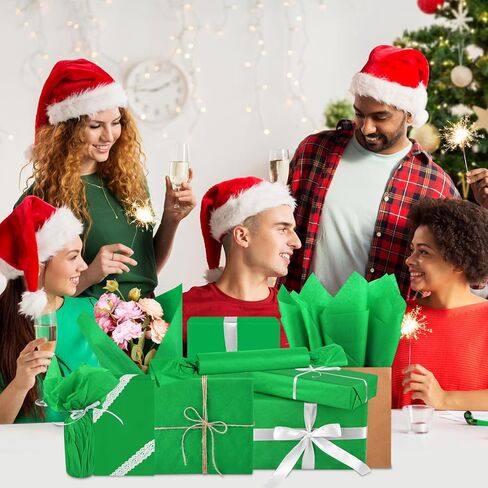 Bouiexye 60 Sheets Baby Blue Tissue Paper Christmas Tissue Paper Bulk Gift Wrapping for DIY Art Craft Floral Birthday Holiday Baby Shower Party （ 20 x 14.5 inches/51x37cm） in Kuwait