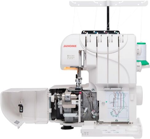 Janome MOD-8933 Serger with Lay-In Threading, 3 and 4 Thread Convertible with Differential Feed WHITE in Saudi Arabia