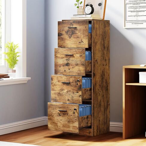 YITAHOME File Cabinets for Home Office 4 Drawer Filing Cabinet Office Vertical Files Storage File Drawers for A4 & Letter-Sized Documents,Grey in Saudi Arabia