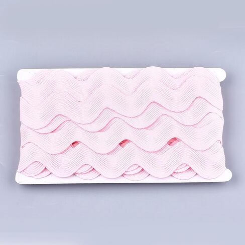 10 Yards 1.57 Inch Pink RIC Rac Ribbon Bulk Wave Trim Rick Rack Bending Fringe Polypropylene Fabric Edge Trimming Ribbon for Sewing Making Craft Gift Wrapping Wedding Christmas Decor Supply in Kuwait
