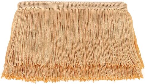 Sewing Fringe Trim Fringes 5 Yards for Clothing Accessories DIY Craft Latin Wedding Dress Lamp Shade Decoration (4 Inch White) in Saudi Arabia