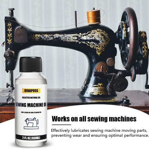 2FL.OZ. Sewing Machine Oil with Needle tip and 4 Type Sewing Machine Cleaning Brushes, Fine Light Machine Oil,Clear Machine Oil for Lubrication of All Sewing Machine Moving Parts in Saudi Arabia
