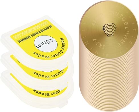 Titanium Coated 45mm Rotary Cutter Blades 50 Pack Replacement Rotary Blades for Fabric Paper Arts Crafts Quilting Scrapbooking Sewing, Sharp and Durable Wholesale in Saudi Arabia