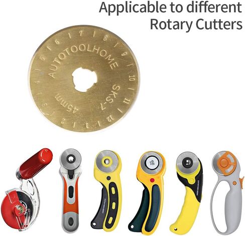 Titanium Coated 45mm Rotary Cutter Blades 50 Pack Replacement Rotary Blades for Fabric Paper Arts Crafts Quilting Scrapbooking Sewing, Sharp and Durable Wholesale in Saudi Arabia