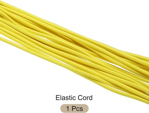 Elastic Cord Stretch String Heavy Rope 2.8mm 11 Yards Long Rubber Rope [for Sewing, Camping, DIY Craft, Bead Necklaces Making, Outdoor] - Gold in Saudi Arabia