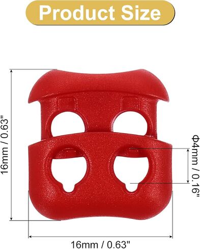 uxcell Plastic Cord Lock Ends Toggle, Double Hole Spring Toggle Stopper Slider Toggles Clip for Drawstrings in Saudi Arabia