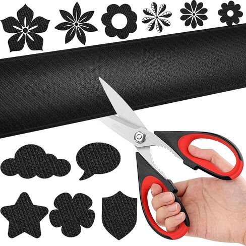4.4''×19.7 Feet Black Heavy Duty Hook and Loop Tape Adhesive,Multi-Purpose Self Adhesive Strips,Prevent Sofa Cushions,Carpets,Mattresses Sliding,No Punching Wall Mounting,After use Anti Non Slip in Kuwait