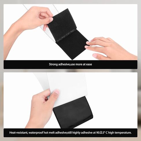 4.4''×19.7 Feet Black Heavy Duty Hook and Loop Tape Adhesive,Multi-Purpose Self Adhesive Strips,Prevent Sofa Cushions,Carpets,Mattresses Sliding,No Punching Wall Mounting,After use Anti Non Slip in Kuwait