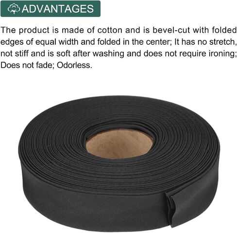 MECCANIXITY 1/2 Inch Double Fold Bias Tape Polyester Continuous Bulk Bias Tape for Sewing, Seaming Quilting Hemming Binding Crafts (Dark Blue 6 Yards) in Saudi Arabia