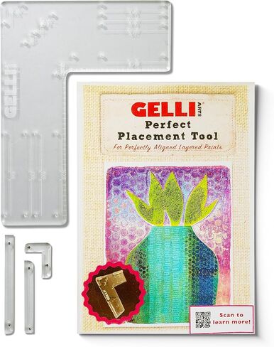 Gelli Arts Mini Placement Tool - Paper Positioning Tool for Gelli Arts Gel Printing Plate, Clear Acrylic Alignment Tool, Art Tool for Gel Printing, 5 X 7 Printmaking Positioner Tool in Kuwait