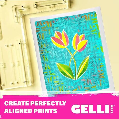 Gelli Arts Mini Placement Tool - Paper Positioning Tool for Gelli Arts Gel Printing Plate, Clear Acrylic Alignment Tool, Art Tool for Gel Printing, 5 X 7 Printmaking Positioner Tool in Kuwait