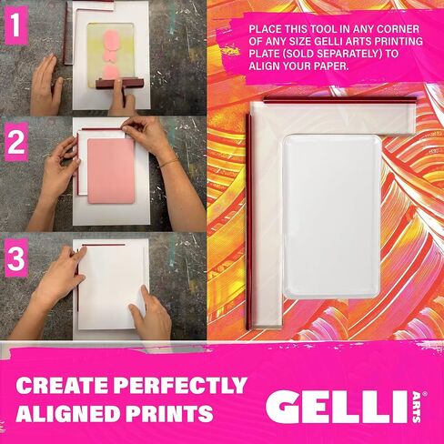 Gelli Arts Mini Placement Tool - Paper Positioning Tool for Gelli Arts Gel Printing Plate, Clear Acrylic Alignment Tool, Art Tool for Gel Printing, 5 X 7 Printmaking Positioner Tool in Kuwait