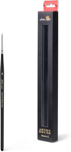 Kolinsky Sable Miniature Paint Brushes - Professional Artist Brush Size 00, Small Fine Detail Paint Brush Set for Mini Paints, Paint by Number, Figurine in Saudi Arabia