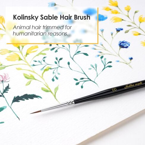Kolinsky Sable Miniature Paint Brushes - Professional Artist Brush Size 00, Small Fine Detail Paint Brush Set for Mini Paints, Paint by Number, Figurine in Saudi Arabia