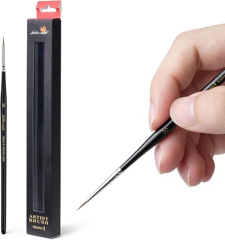 Kolinsky Sable Miniature Paint Brushes - Professional Artist Brush Size 00, Small Fine Detail Paint Brush Set for Mini Paints, Paint by Number, Figurine in Saudi Arabia