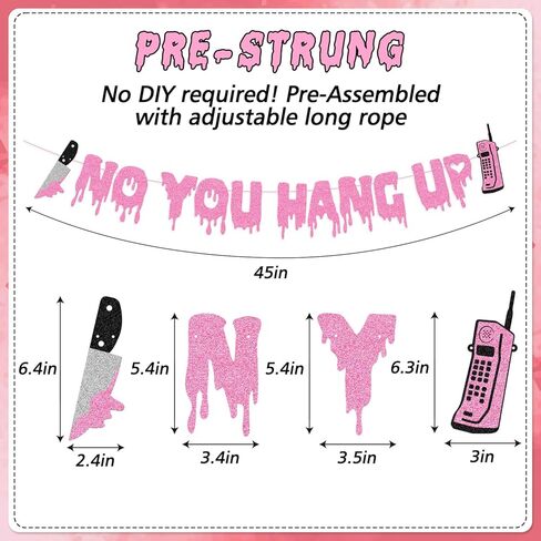 لا يمكنك تعليق لافتة زينة حفلات الهالوين للصبي والفتاة، هل تحب الأفلام المخيفة، لديك لوازم حفلات عيد ميلاد قاتلة وأفلام رعب in Kuwait