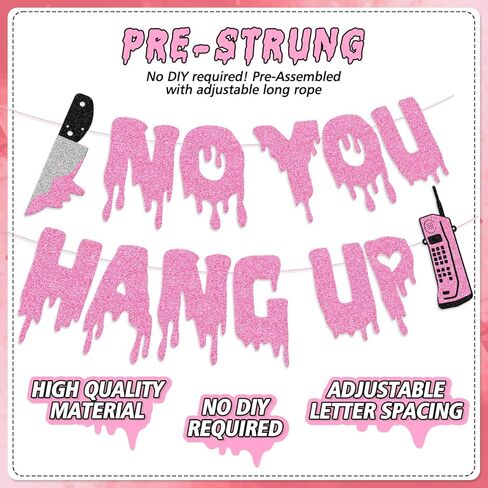 لا يمكنك تعليق لافتة زينة حفلات الهالوين للصبي والفتاة، هل تحب الأفلام المخيفة، لديك لوازم حفلات عيد ميلاد قاتلة وأفلام رعب in Kuwait