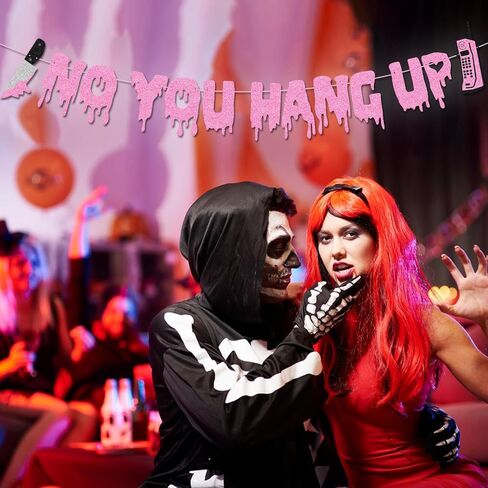 لا يمكنك تعليق لافتة زينة حفلات الهالوين للصبي والفتاة، هل تحب الأفلام المخيفة، لديك لوازم حفلات عيد ميلاد قاتلة وأفلام رعب in Kuwait