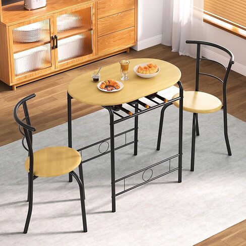 طقم طاولة طعام من فيسيلو لـ 4 5 قطع من حجرة طعام صغيرة مع كراسي للمطبخ وزاوية الإفطار ومساحة صغيرة، 43.3 بوصة، أسود in Kuwait