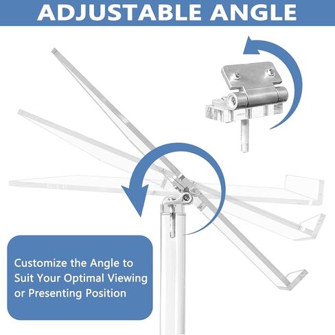 Podium Stand, Lecterns & Podiums, Acrylic Adjustable Angles with Metal Base, Podium for Church, Weddings, Classroom, Speech, 16" L x 12" W x 42.5" H (Clear) in Saudi Arabia