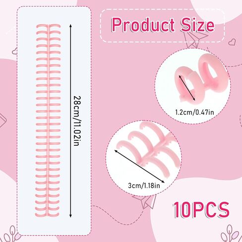 10 Pcs Plastic Comb Binding Spines, Easy to Open Close Adding Pages, 1/2" Diameter 30 Ring Plastic Binder Combs and Spines Binding Combs, for Teacher Student Document Notebook File Making, 4 Colors in Saudi Arabia