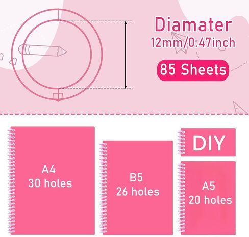 10 Pcs Plastic Comb Binding Spines, Easy to Open Close Adding Pages, 1/2" Diameter 30 Ring Plastic Binder Combs and Spines Binding Combs, for Teacher Student Document Notebook File Making, 4 Colors in Saudi Arabia