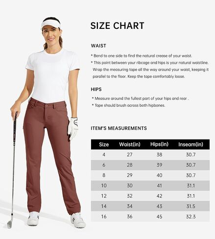 Willit Women's Golf Pants Stretch Hiking Pants Quick Dry Lightweight Outdoor Casual Pants with Pockets Water Resistant in Kuwait
