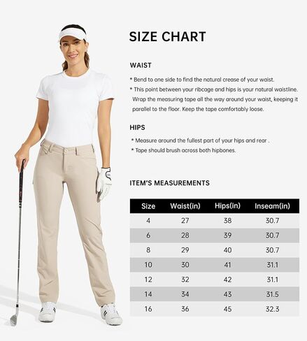 Willit Women's Golf Pants Stretch Hiking Pants Quick Dry Lightweight Outdoor Casual Pants with Pockets Water Resistant in Kuwait