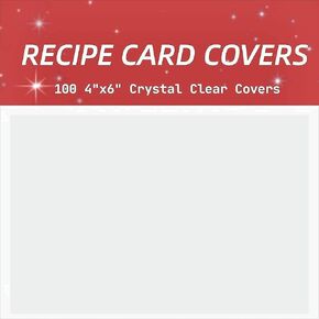 3x5 Recipe Card Protectors,100 Count,Recipe Card Covers,Index Card Sleeve