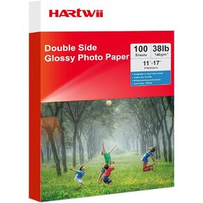 140gsm Glossy Brochure and Flyer paper Double Sided Glossy Photo Paper 100 Sheets 8.5x11 Inches for Inkjet Printer and Dye Ink Chip Bag Paper for Party Favors
