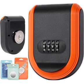 Magnetic Key Holder with Combination Lock Hidden Under Car, Hide Key Lock Box with Strong Magnet for Storage Key Indoors, Outdoors, Hider A Key Outside (Black)