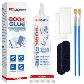 Book Glue, Clear Book Binding Glue, Multipurpose Adhesive for Book Repair and Binding, Envelopes, Paper Crafts, Postcards, DIY, Scrapbook, 110ml