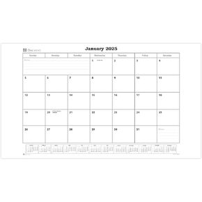 2025 Dacasso Monthly Calendar Refill, 32.875" x 18.875", White (S2002 / S2002-O)